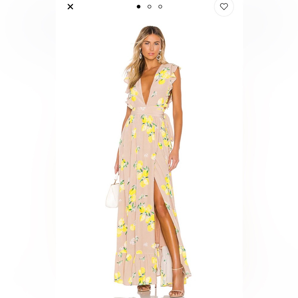 😍Majorelle Sweet Pea Lemon Maxi Dress 👗 XS